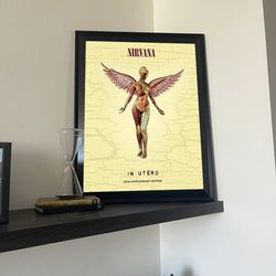 Nirvana In Utero Poster, 2 Styles Print, No Framed, Gift.jpg