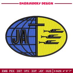 Ja logo embroidery design, Logo embroidery, Embroidery file, Embroidery shirt, Emb design, Digital download