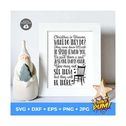 Christmas in Heaven svg, Save them a seat svg, Christmas Chair svg, Memorial Christmas SVG, Memorial Lantern Ornament, L