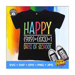 Math formula 100 days of school SVG, 100 days of school math SVG, Teacher 100 days shirt, School math 100 days