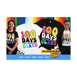 100 days with my awesome class SVG, 100 days of school SVG, Retro 100 days, Teacher svg png dxf eps jpg