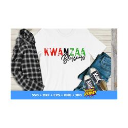 Kwanzaa Blessings SVG/PNG/JPG, Happy Kwanzaa Sublimation Design Eps Dxf, African American Kwanzaa