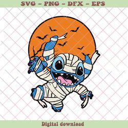 Cute Stitch Cosplay Mummy Halloween SVG File For Cricut