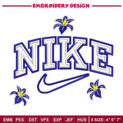 Nike flower embroidery design, Flower embroidery, Nike design, Embroidery shirt, Embroidery file, Digital download