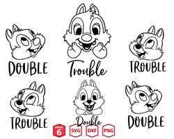 Chip And Dale Svg, Chip And Dale Png, Double Trouble Svg, Chip Dale Rangers Svg