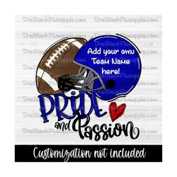 football design png, royal blue football design, pride and passion, sublimation png, football sublimation design, png 30