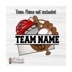 Baseball Design PNG, Add Your Own Name Baseball Design in Red PNG, Cheer Sublimation PNG, Cheerleading design