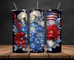 3D Flowers Tumbler Wrap, 3D Floral Sublimation Tumbler Design,Instant Digital Download PNG 29