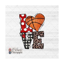 basketball design png, red love basketball png, basketball sublimation design, basketball love design