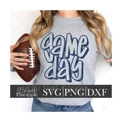 Game Day SVG Cut File, SVG, Dxf, and png Digital Download, Sports shirt design, Hand lettered SVG