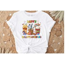 Happy Hallothanksmas Winnie The Pooh Latte Coffee Shirt, Pooh Latte Halloween Shirt, Fall Pumpkin Shirt, Halloween Chris