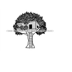 Tree House SVG, Treehouse SVG, Tree House Clipart, Tree House Files for Cricut, Tree House Cut Files For Silhouette, Png