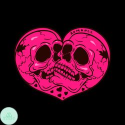 Couple Skulls Heart Svg, Valentine Svg, Couple Skull Svg, Skulls Svg, Skull Love Svg, Hearts Svg, Couple Love Svg, Coupl
