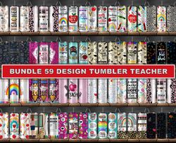 59 Designs Teacher Tumbler Wrap,Teacher Tumbler PNG, Teacher Tumbler Design Sublimation 60