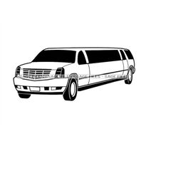 Limousine SUV SVG, Limousine SVG, Limousine Suv Clipart, Limousine Suv Files for Cricut, Limousine Suv Cut Files For Sil