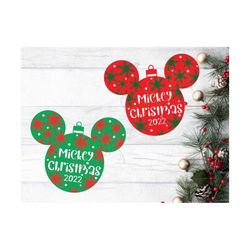 Mickey Christmas ornament. Merry Christmas 2022. Mickey Christmas SVG PNG.  Christmas at Disneyland shirt.