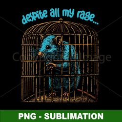 Rat in a Cage Sublimation PNG - Unleash Inner Rebellion - Embrace Your Fierce & Untamed Spirit