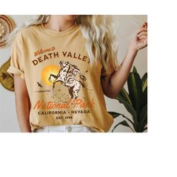 Death Valley National Park Shirt, Retro Comfort Colors TShirt, Trendy Boho Vintage Graphic Tee, California Nevada Road T