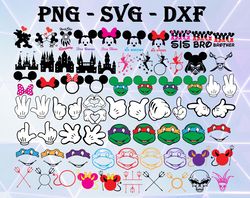 Disney Mickey Mouse SVG, Bundles Disney SVG, PNG,DXF, PDF, JPG...