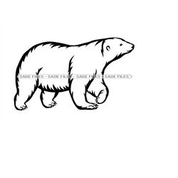 Polar Bear 6 SVG, Polar Bear SVG, Bear Svg, Polar Bear Clipart, Polar Bear Files for Cricut, Polar Bear Cut Files For Si