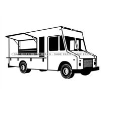 Food Truck SVG, Food Truck Clipart, Food Truck Files for Cricut, Food Truck Cut Files For Silhouette, Png, Dxf,