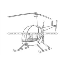 Helicopter Outline 3 SVG, Helicopter SVG, Helicopter Clipart, Helicopter Files for Cricut, Helicopter Cut Files For Silh