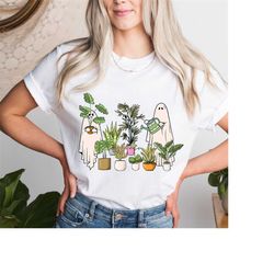 Halloween Ghost Plant Lady Tshirt, Ghost Plant Shirt, Halloween Plants Sweatshirt, Halloween Gift for Plant Lovers, Hall