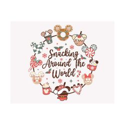 Christmas Doodle Png, Snacking Around The World Png, Christmas Donut Png, Mouse Candy Cane, Retro Christmas Shirt, Holid