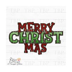 Christmas Sublimation PNG Glitter Merry Christmas Red and Green PNG 300dpi Clipart Sublimation Download Design