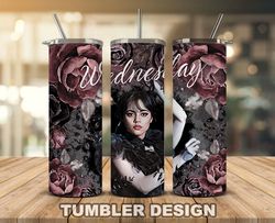 Wednesday Tumble Wrap , Addams Family Design, Wednesday 20oz wrap, Trending Wednesday 04