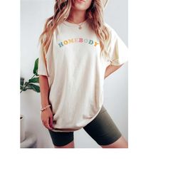 Homebody Shirt, Introvert TShirt, Trendy Retro Comfort Colors Shirt, Funny Sarcastic Bookworm T-Shirt, Antisocial Adulti