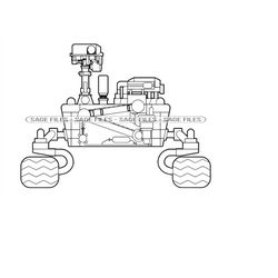 Mars Rover Outline SVG, Mars, Mars Rover Clipart, Mars Rover Files for Cricut, Mars Rover Cut Files For Silhouette, Png,