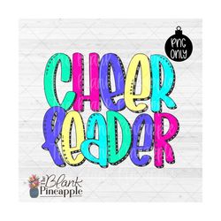 Cheer Design PNG, Colorful Cheerleader PNG, Cheer sublimation design PNG, Cheerleading shirt design,
