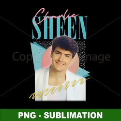 80s Aesthetic - Retro Charlie Sheen PNG Digital Download - Boost your designs with vintage coolness inspired by Charlie