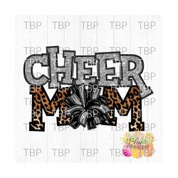 Cheer Design PNG,  Cheer Mom Silver Glitter PNG Cheer sublimation design, cheerleading design
