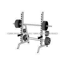 Weight Lifting SVG, Power Rack SVG, Weight Training SVG, Bodybuilding Svg, Clipart, Files for Cricut, Cut Files For Silh