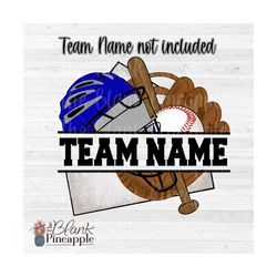 Baseball Design PNG, Add Your Own Name Baseball Design in Royal Blue PNG, Cheer Sublimation PNG, Cheerleading design