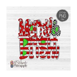 Christmas Sublimation PNG, Merry and Bright Doodle Letters PNG 300dpi, Christmas shirt design, Christmas Flag design