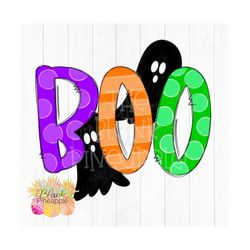 Halloween Boo Ghosts PNG 300dpi Clipart Sublimation Download Design
