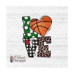 basketball design png, dark green love basketball png, basketball sublimation design, basketball love design
