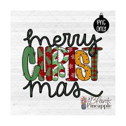Christmas Design PNG, Merry CHRISTmas Doodle PNG, Christmas Sublimation Design, Merry Christmas Design Hand Lettered