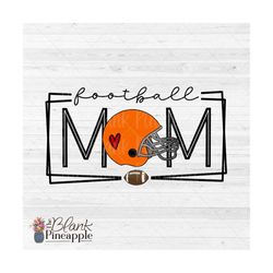 football design png, football mom png in orange, football mom png, football sublimation design, football mom sublimation