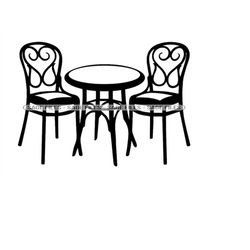 Chairs & Table 3 SVG, Table Svg, Chair Svg, Chairs and Table Clipart, Table Files for Cricut, Cut Files For Silhouette,