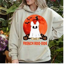 Halloween Ghost BooDog Retro Tshirt, Halloweentown Ghost Sweatshirt, Funny Halloween Hoodie, Halloween Tee, Smiley Spook