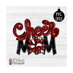 Cheer Design PNG, Cheer Mom Maroon with Pom Pom, Cheer Mom Sublimation design, Cheerleading PNG