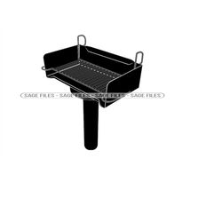 Campground BBQ Grill Svg, Park BBQ Grill Svg, BBQ Svg, Grill Clipart, Files for Cricut, Cut Files For Silhouette, Png, D