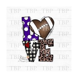 football design png, purple love football design, football love design, football sublimation design, football love png