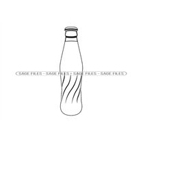 Retro Soda Bottle Outline SVG, Soda SVG, Soda Bottle Clipart, Soda Bottle Files for Cricut, Soda Bottle Cut Files For Si