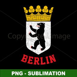Berlin Germany - Vintage Cityscape Sublimation PNG Digital Download - Immerse in a Retro Journey