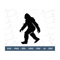 Bigfoot Svg, Yeti Svg, Big Foot Svg, Sasquatch Svg. Vector Cut file for Cricut, Silhouette, Sticker, Decal, Vinyl, Pin,